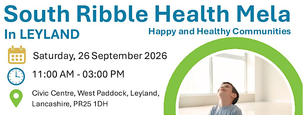 South Ribble Health Mela poster - Leyland 26 Setember 2026